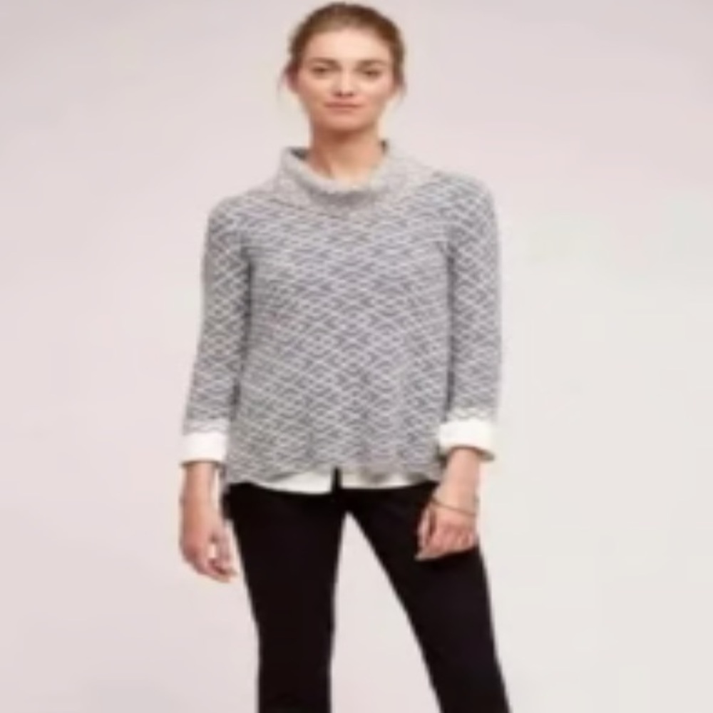 Anthropologie MOTH Fireside sweater gray alpaca sweater Size S